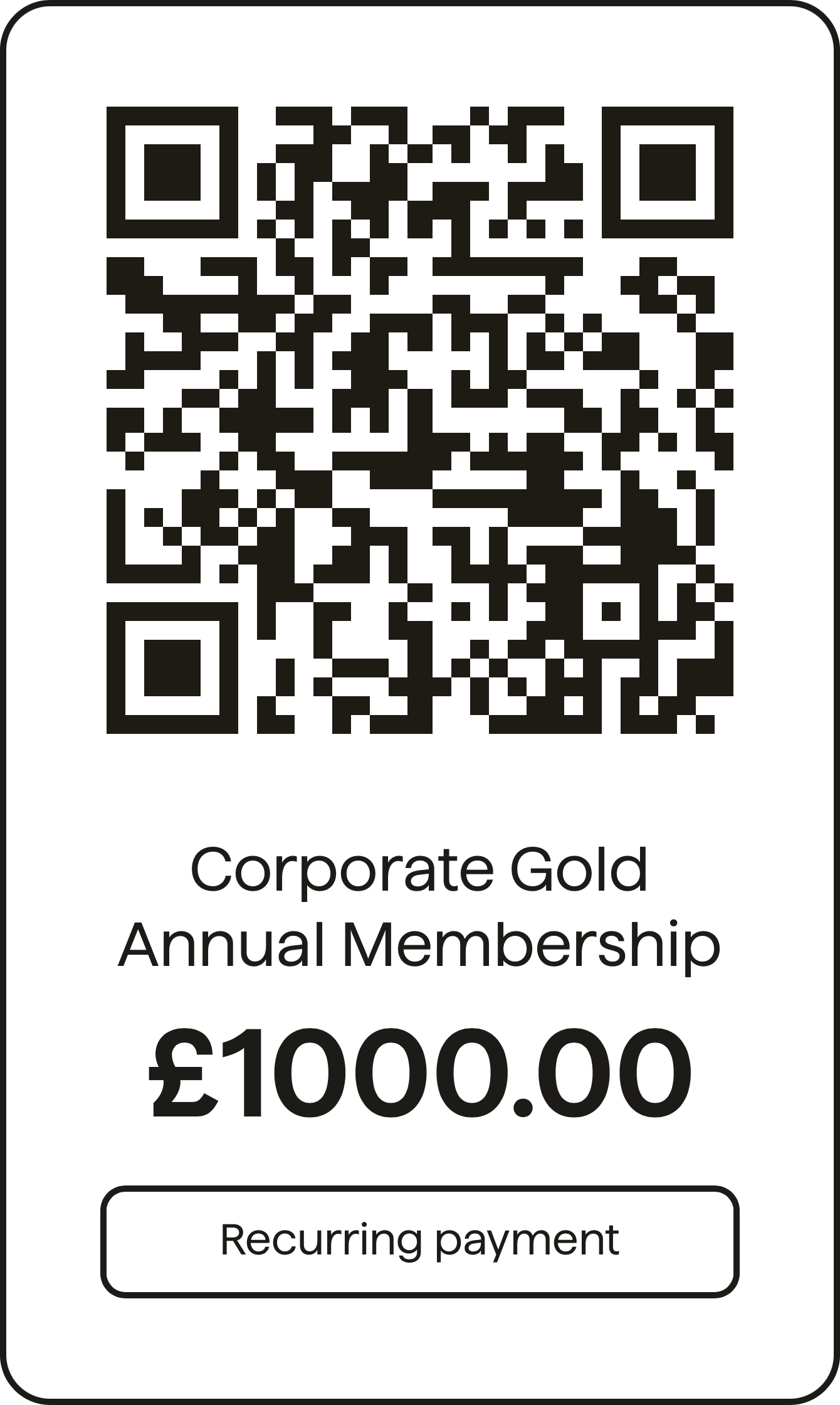 QR code for Corporate Gold subscription