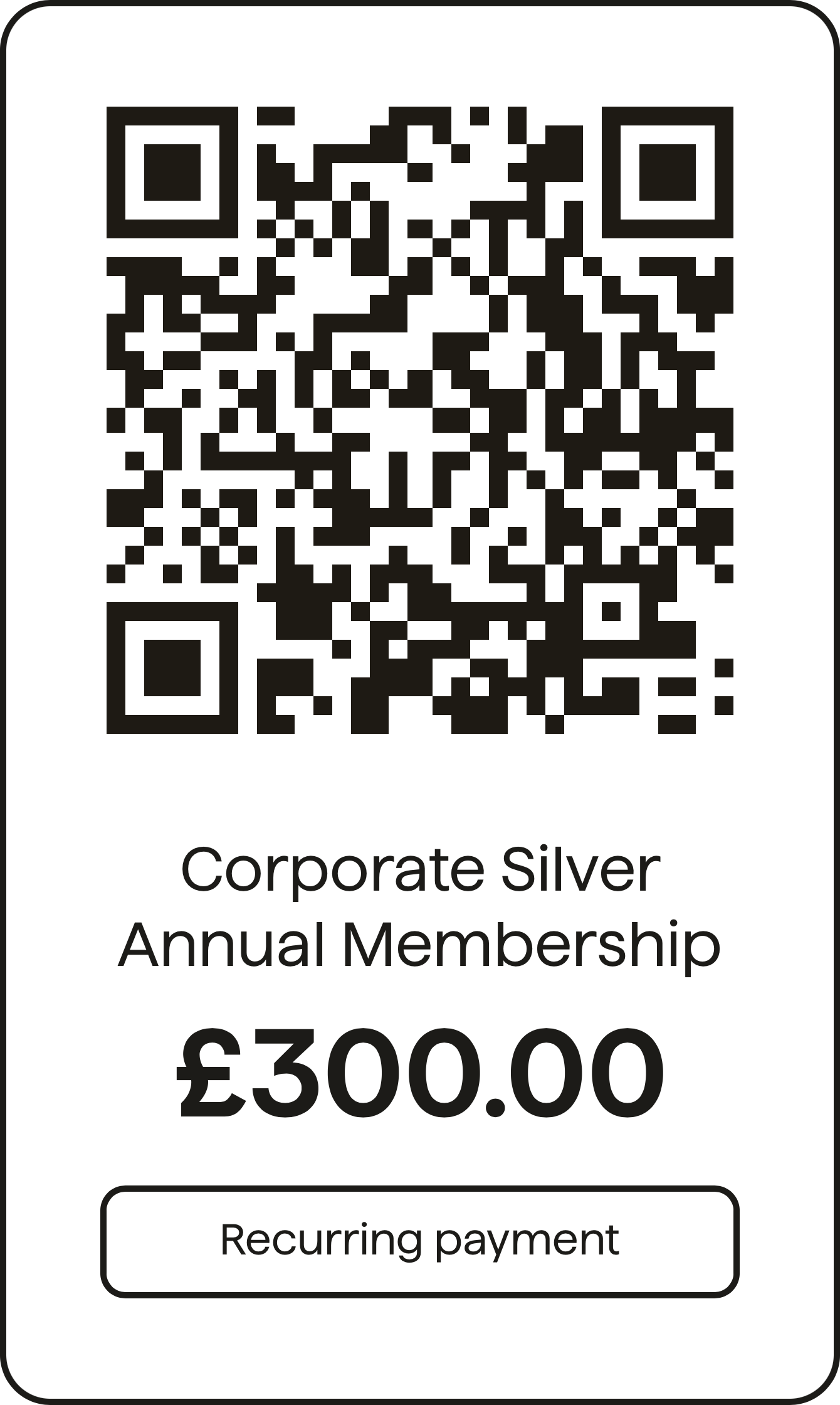 QR code for Corporate Silver subscription