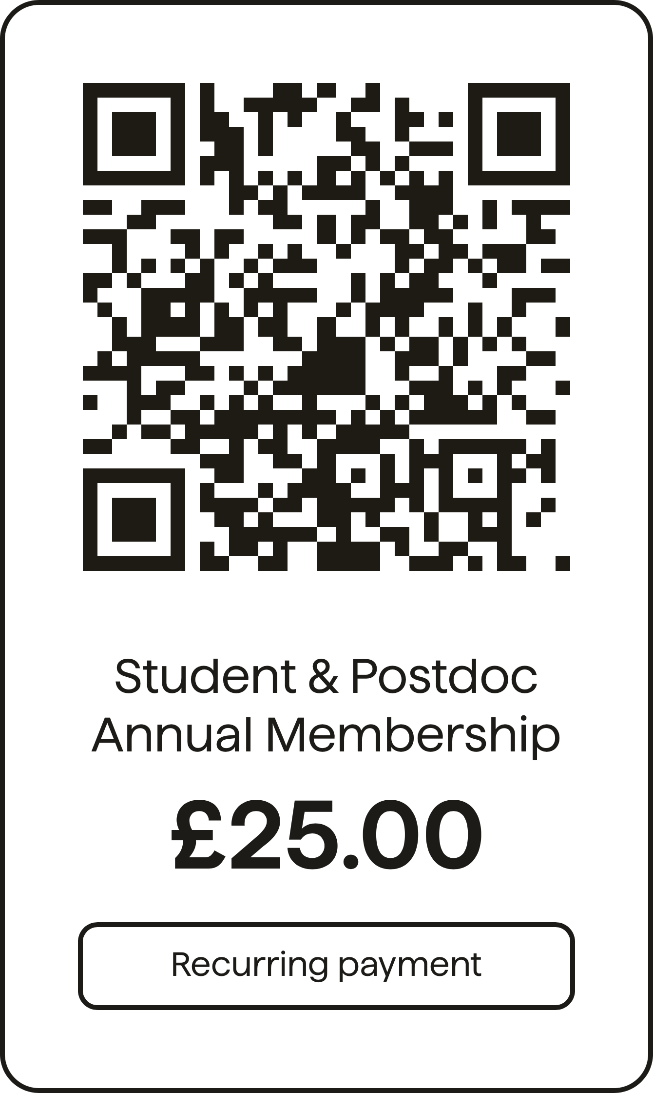 QR code for Student & Postdoc subscription
